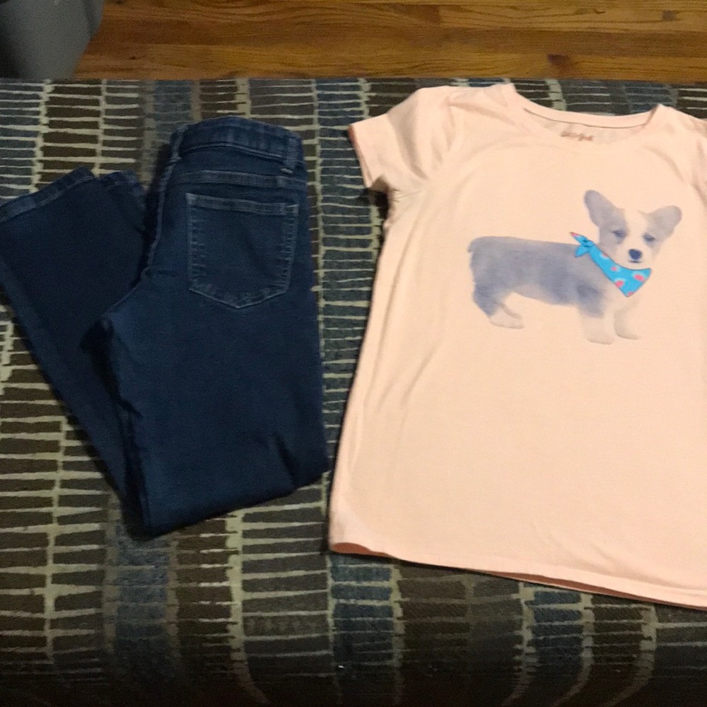 Girls wonder jeans with t-shirt cat & jack
